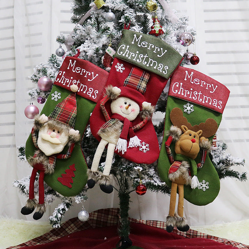 2024 New Year Xmas Big Stockings Set Decorations Christmas 3D Plush Big Sock Christmas Tree Pendant Decorating Supplies 2024 New Year Xmas Big Stockings Set Decorations Christmas 3D Plush Big Sock Christmas Tree Pendant Decorating Supplies